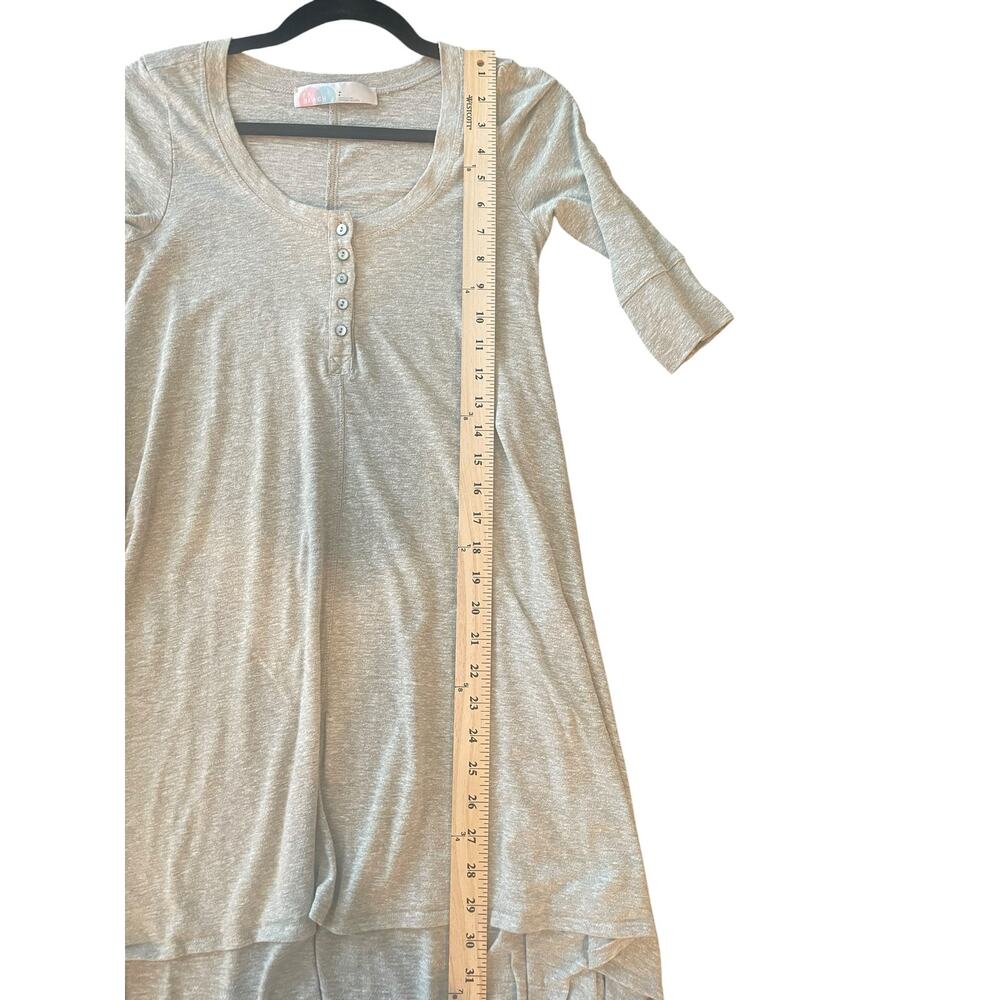 Free People Beach Henley High-Low Tunic Dress in Heather Grey Small - Picture 5 of 5